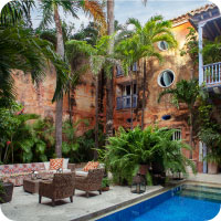 House of the Blue Balcony, Cartagena, Colombia